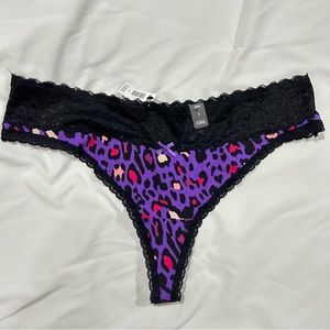 Torrid Purple Leopard Print Thong Size 1 NWT